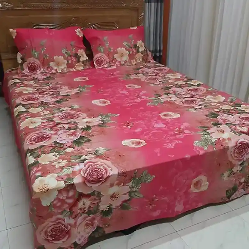 Double king Size Cotton Bed Sheet 8009